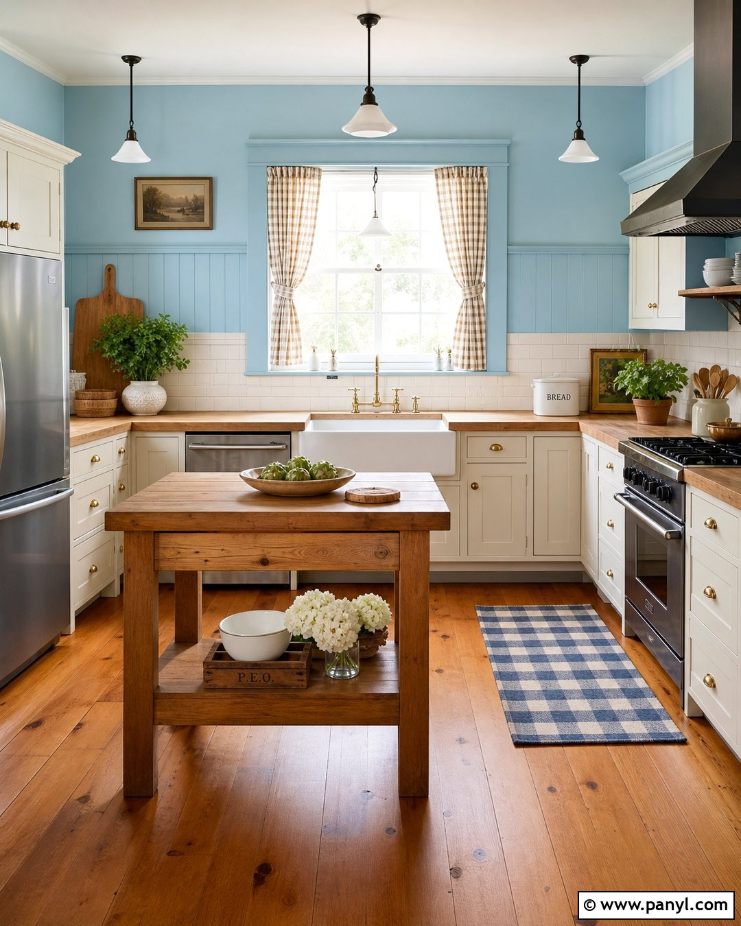 Baby Blue Kitchen Walls With Beadboard - 25 Baby Blue Kitchen Walls