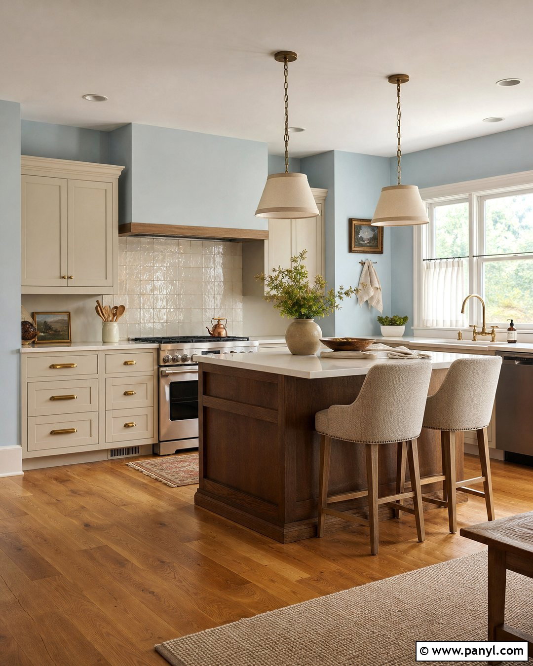 Baby Blue Kitchen Walls With Cream Cabinets - 25 Baby Blue Kitchen Walls