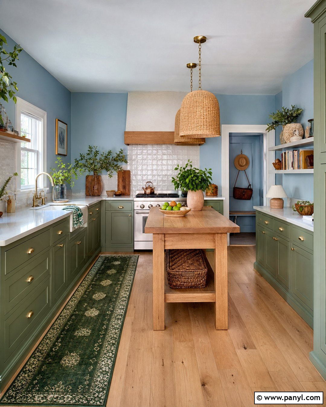Baby Blue Kitchen Walls With Sage Green Cabinets - 25 Baby Blue Kitchen Walls