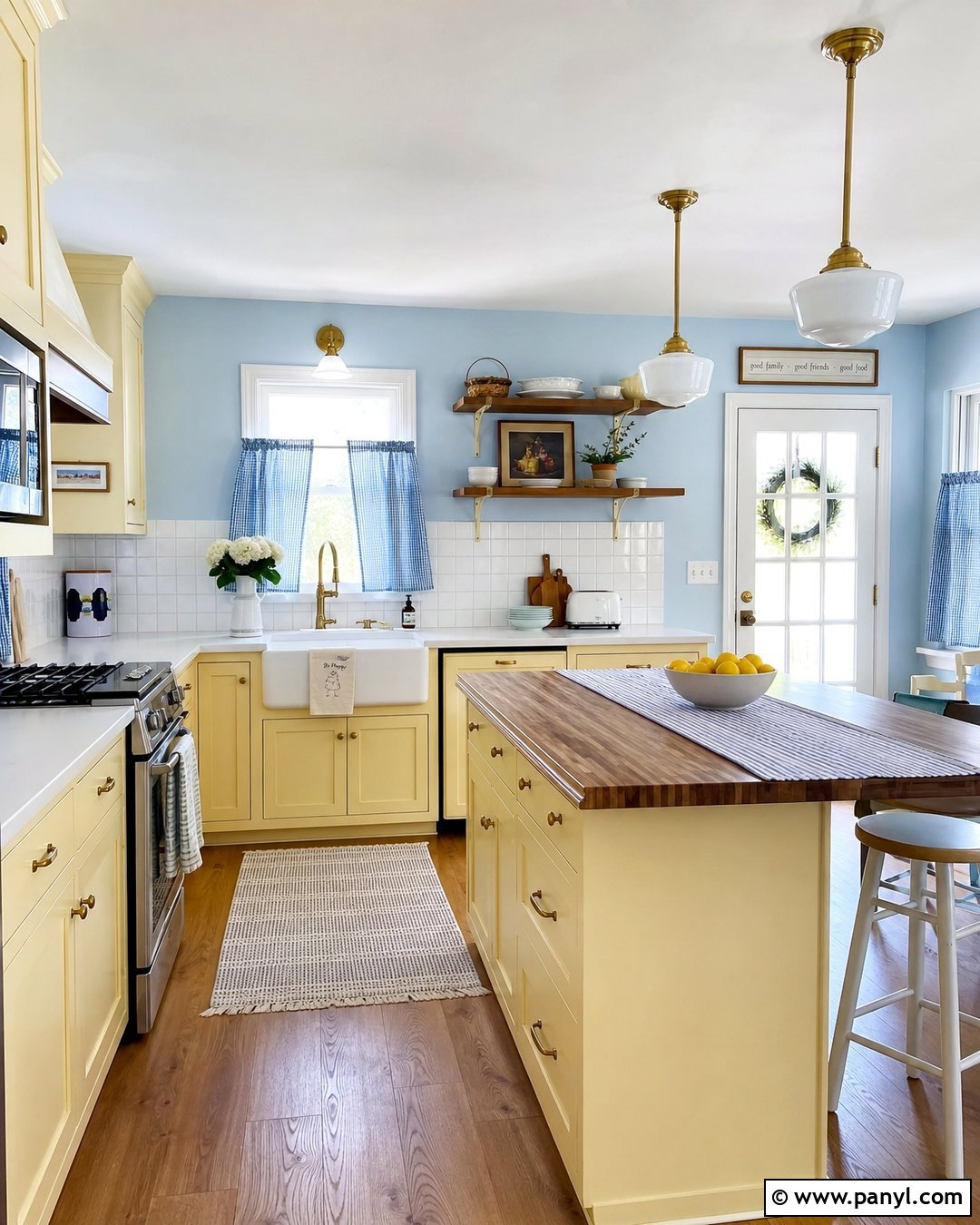 Baby Blue Kitchen Walls With Yellow Cabinets - 25 Baby Blue Kitchen Walls