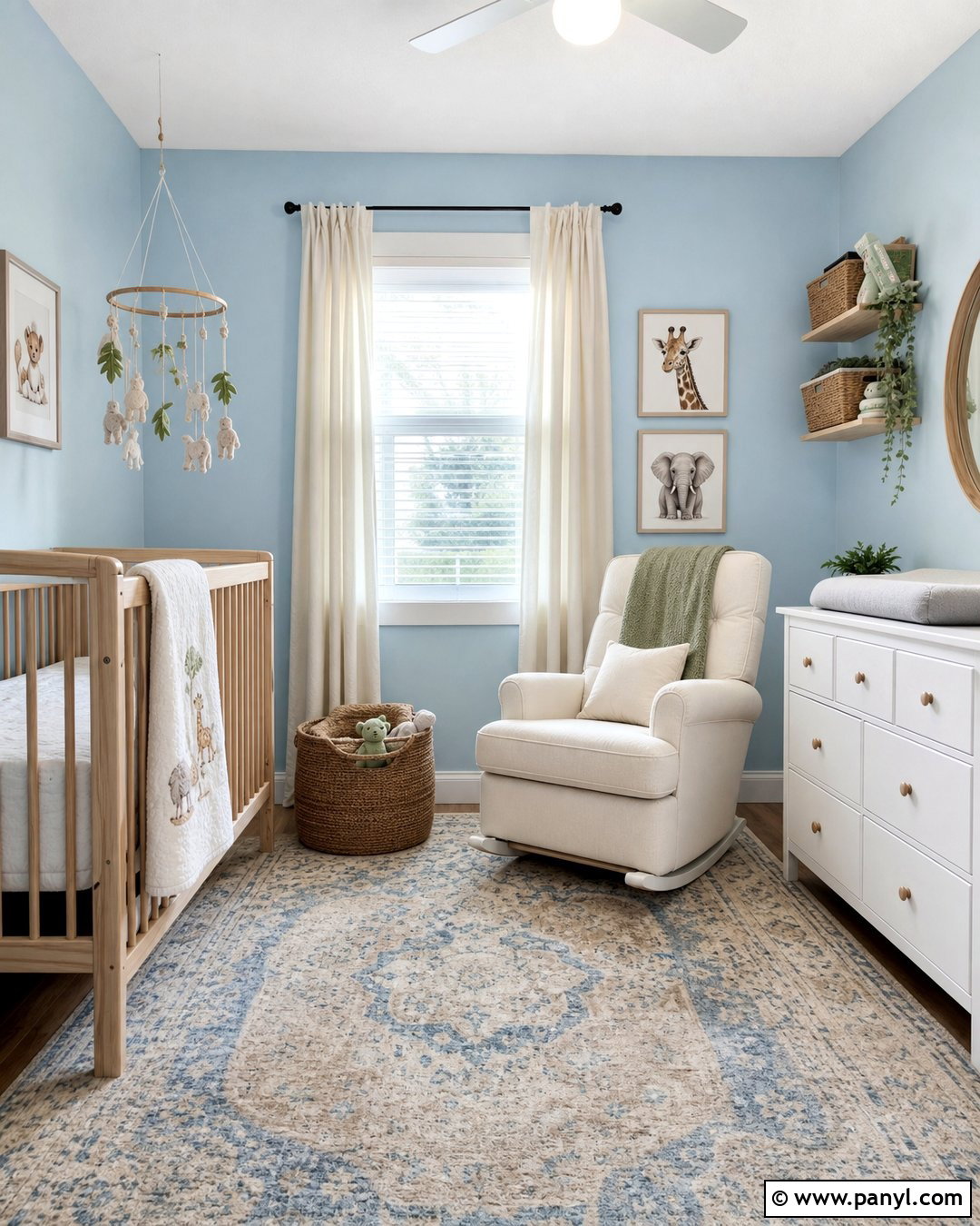 Baby Blue Nursery Walls - 35 baby blue wall ideas