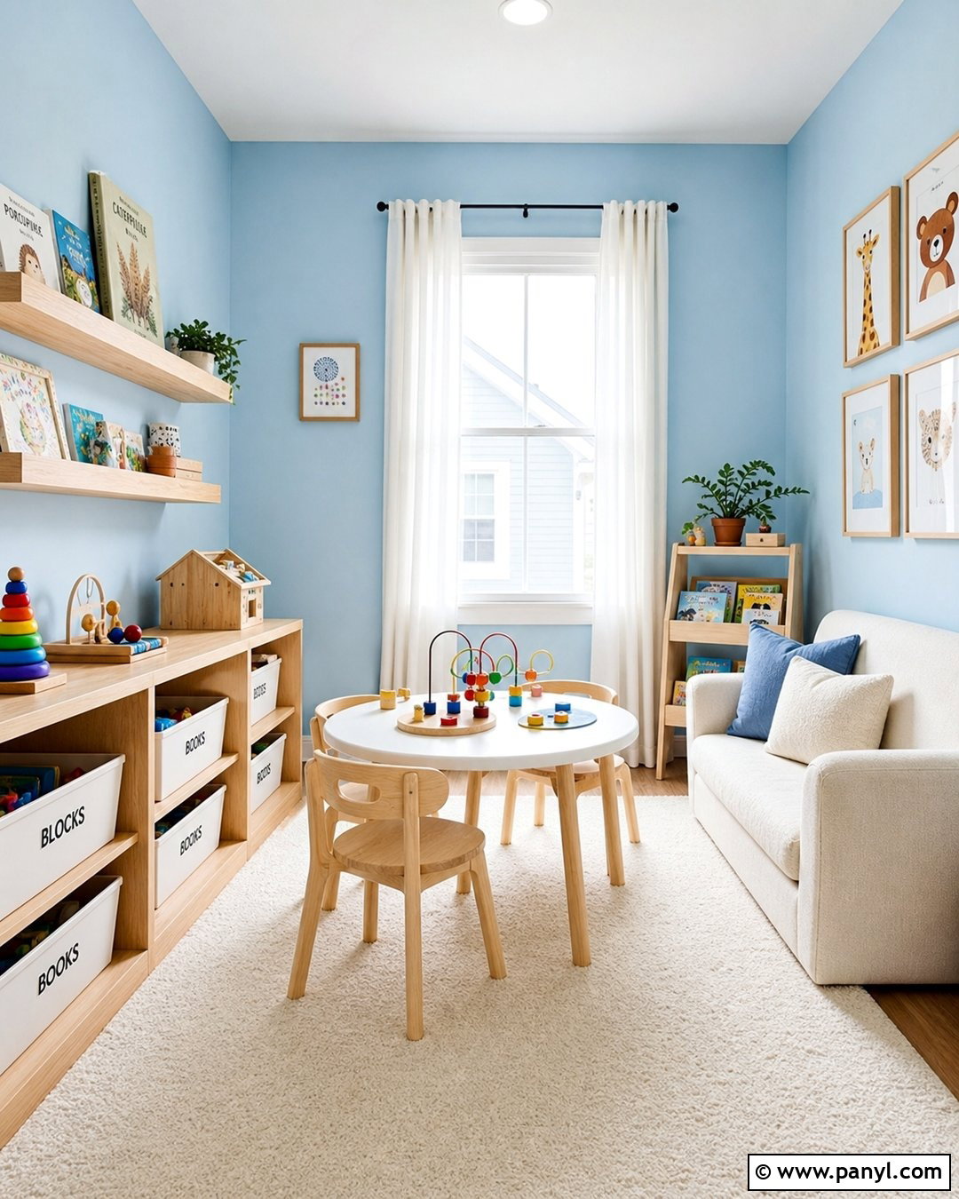 Baby Blue Playroom Walls - 50 blue walls