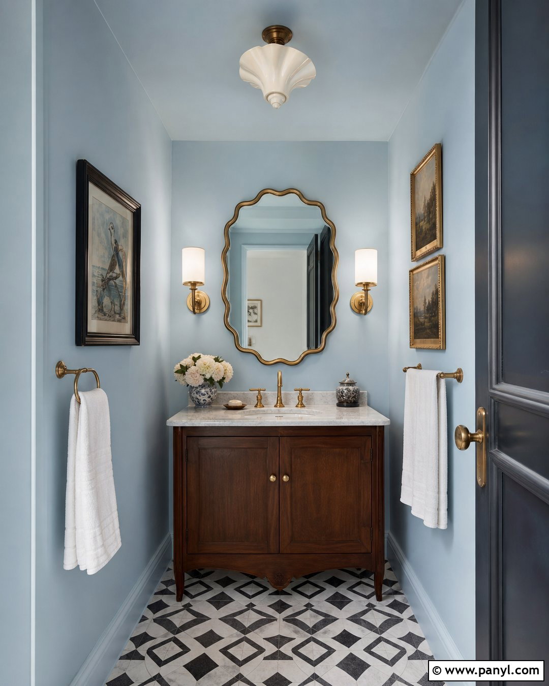 Baby Blue Powder Room Walls - 25 Baby Blue Wall Paint Ideas