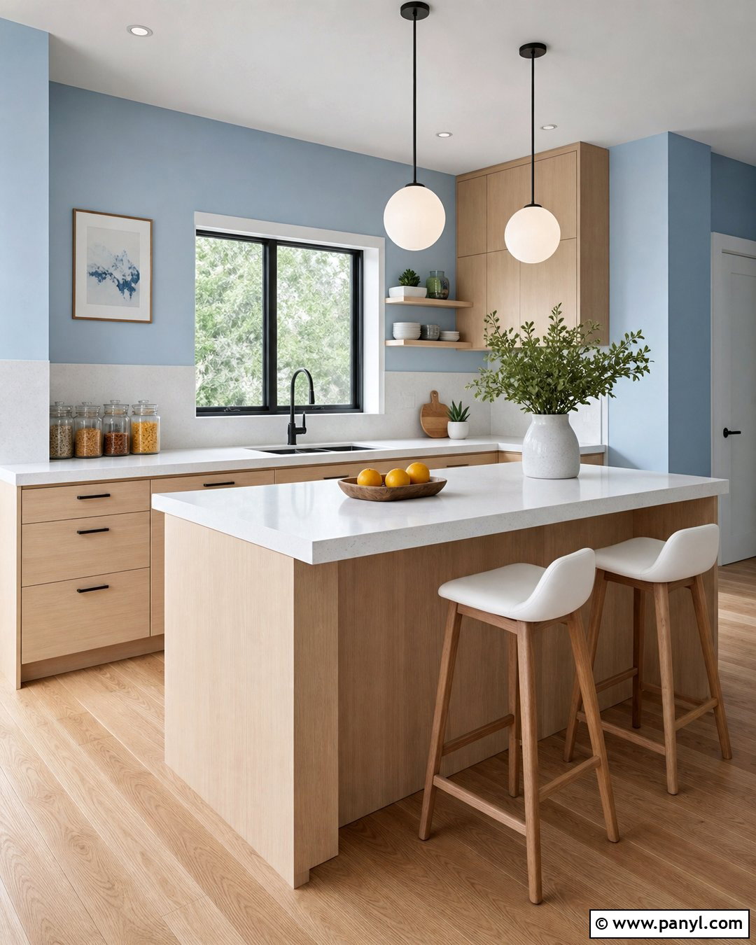 Baby Blue Scandinavian Kitchen Walls - 25 Baby Blue Kitchen Walls