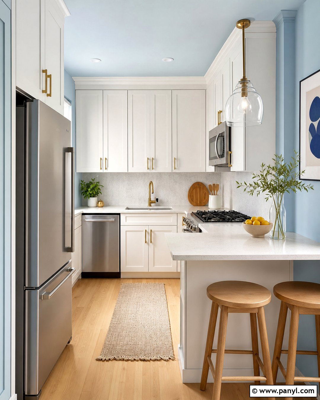 Baby Blue Small Kitchen Walls - 25 Baby Blue Kitchen Walls