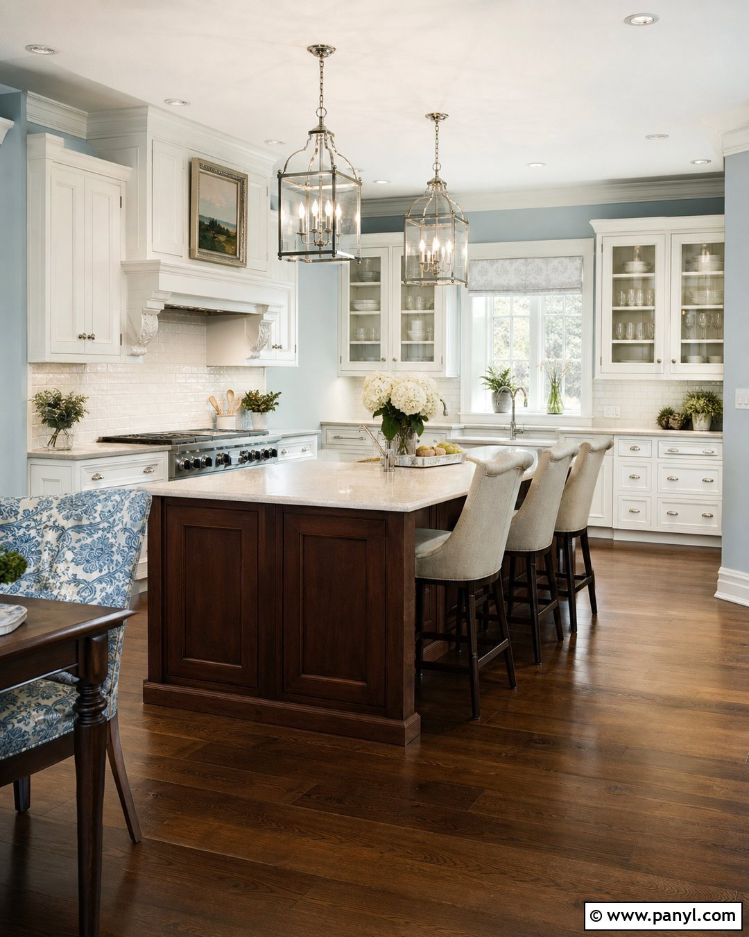 Baby Blue Traditional Kitchen Walls - 25 Baby Blue Kitchen Walls