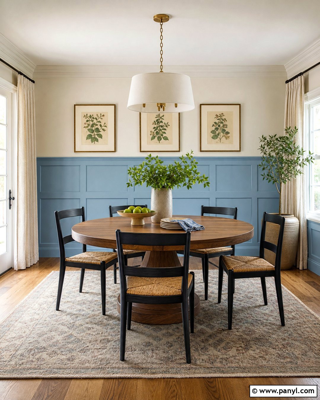 Baby Blue Wainscoting Walls - 25 Baby Blue Wall Paint Ideas