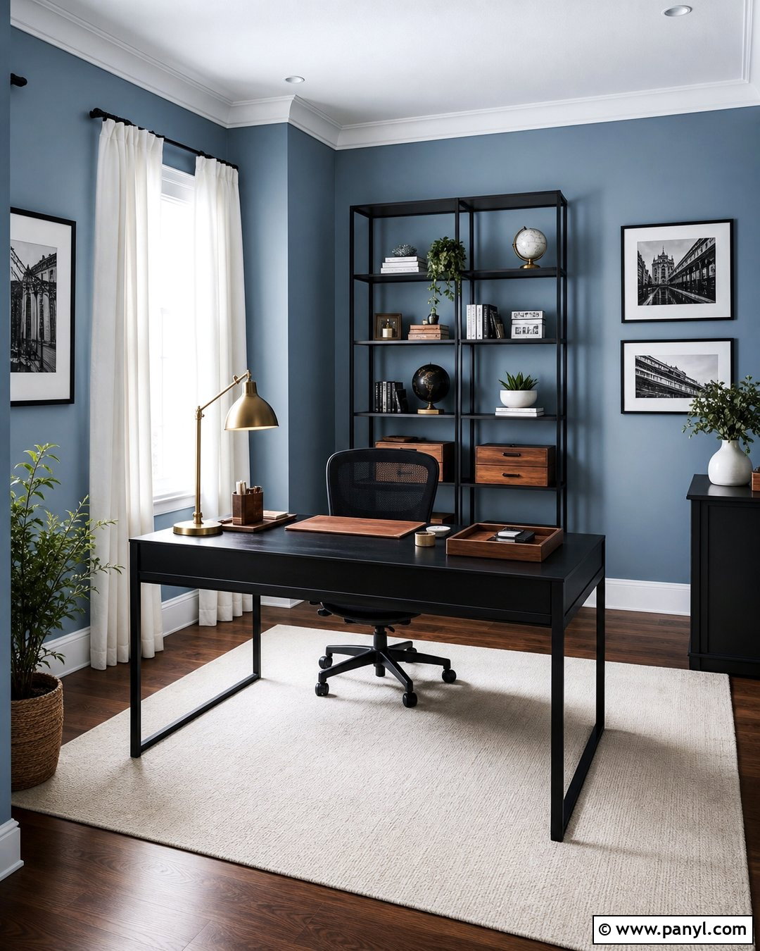 Baby Blue Walls With Black Accents - 35 baby blue wall ideas