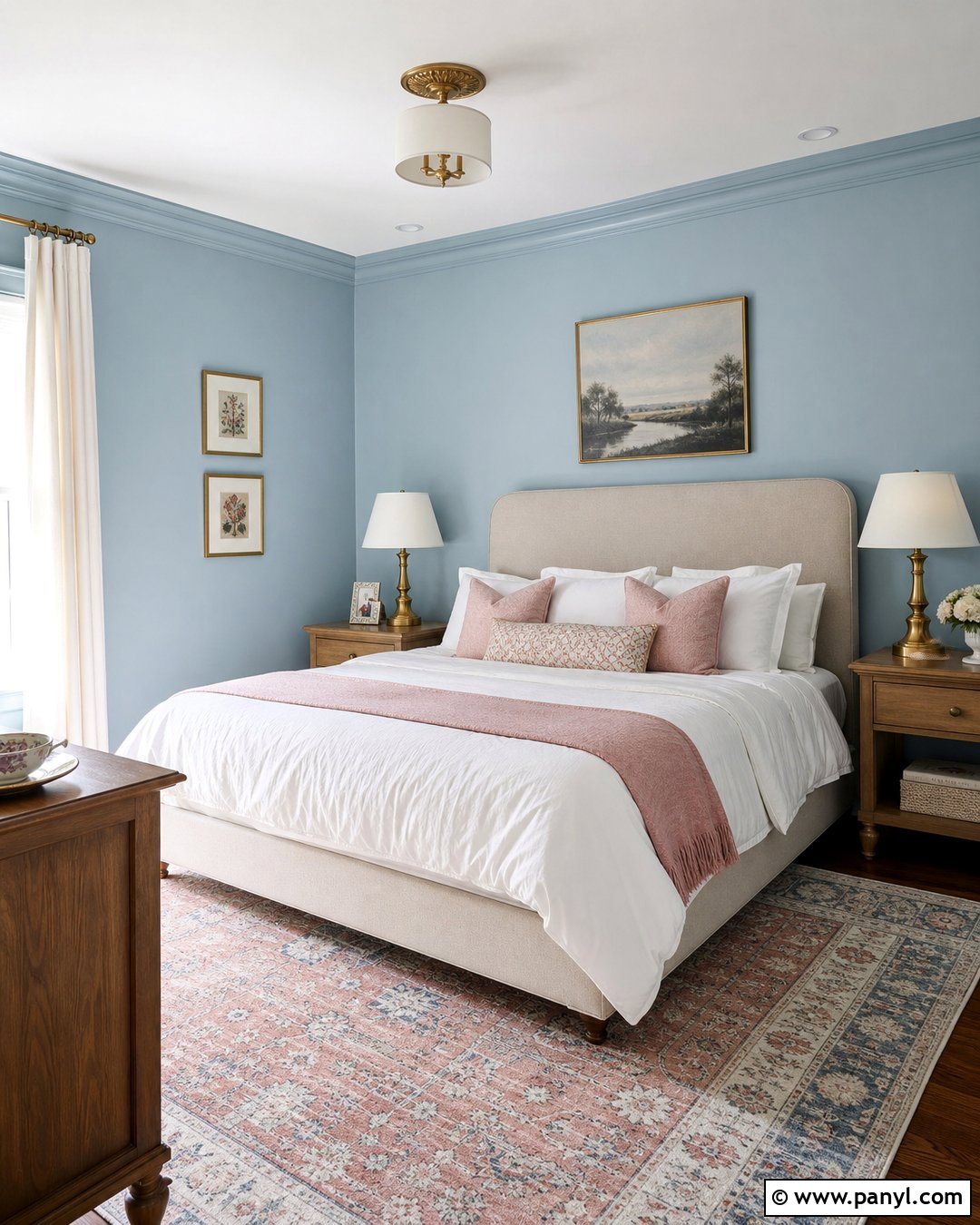 Baby Blue Walls With Blush Pink - 35 baby blue wall ideas