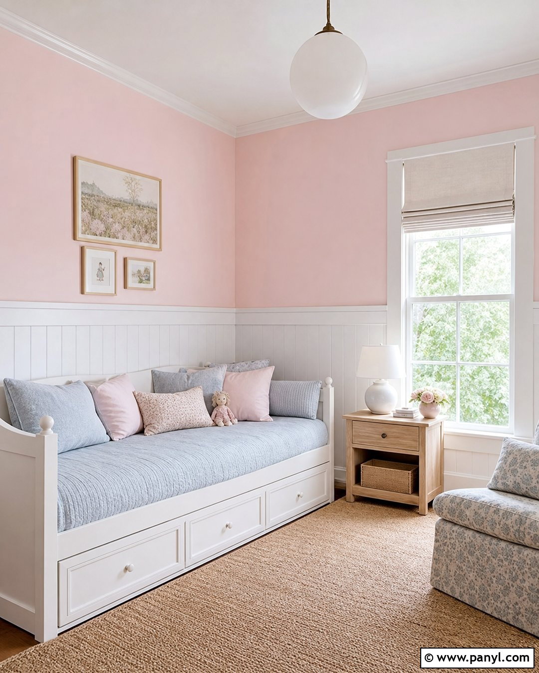 Baby Pink And White Walls - 35 Baby Pink Wall Ideas
