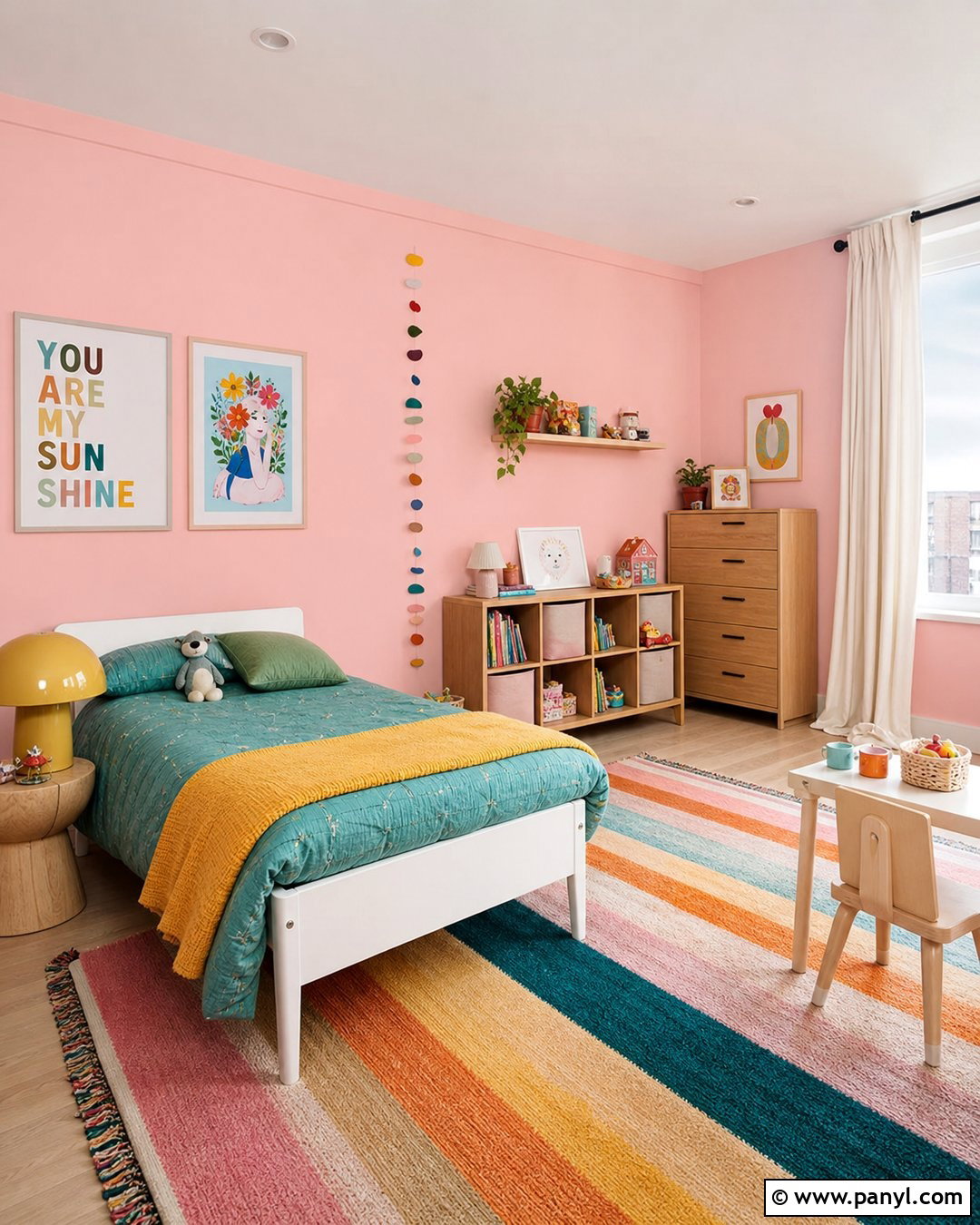 Baby Pink Kids Room - 35 Baby Pink Wall Ideas