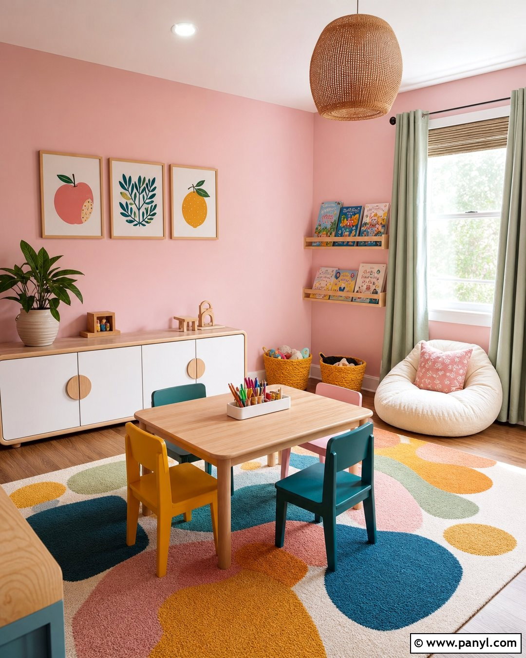 Baby Pink Playroom - 35 Baby Pink Wall Ideas