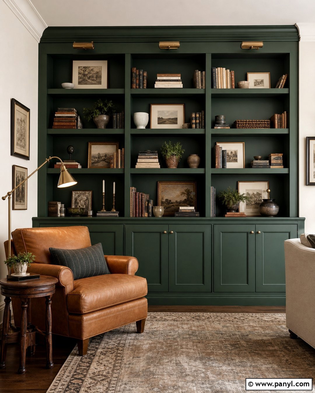 Backwoods Green Built-In Bookcases - 30 benjamin moore backwoods green ideas