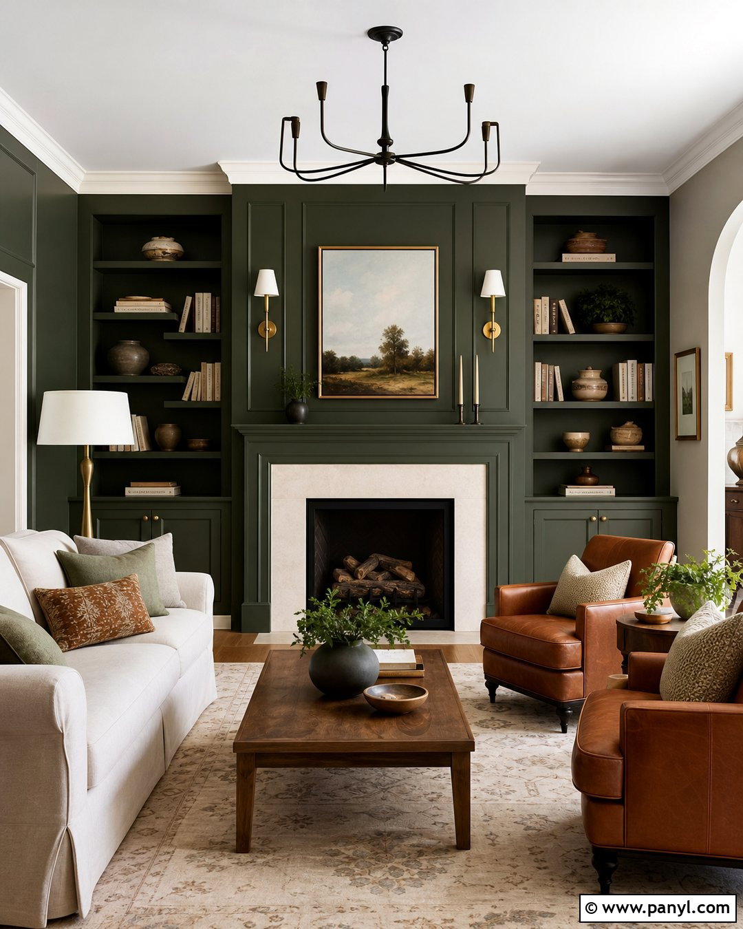 Backwoods Green Fireplace Wall - 30 benjamin moore backwoods green ideas
