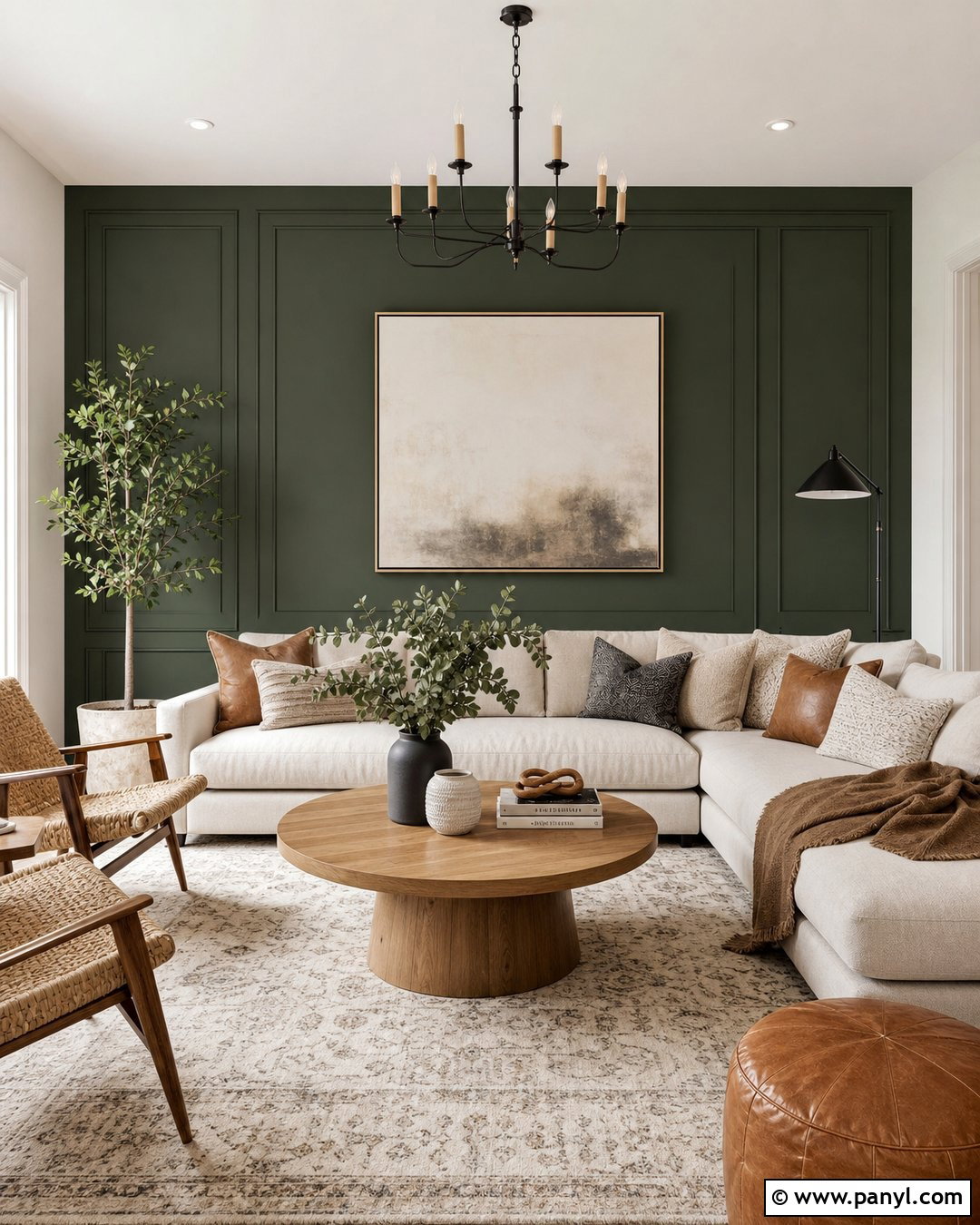 Backwoods Green Living Room Accent Wall - 30 benjamin moore backwoods green ideas