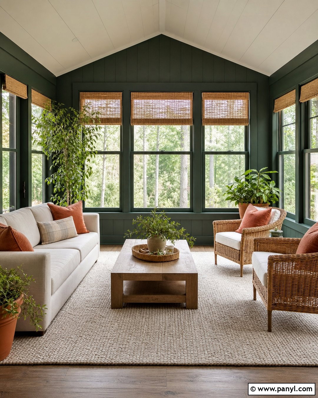 Backwoods Green Sunroom - 30 benjamin moore backwoods green ideas