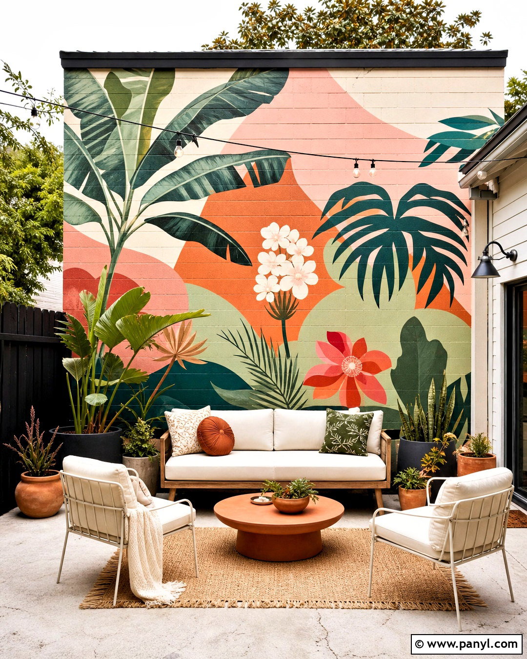 Backyard Mural Wall - 20 backyard wall design ideas
