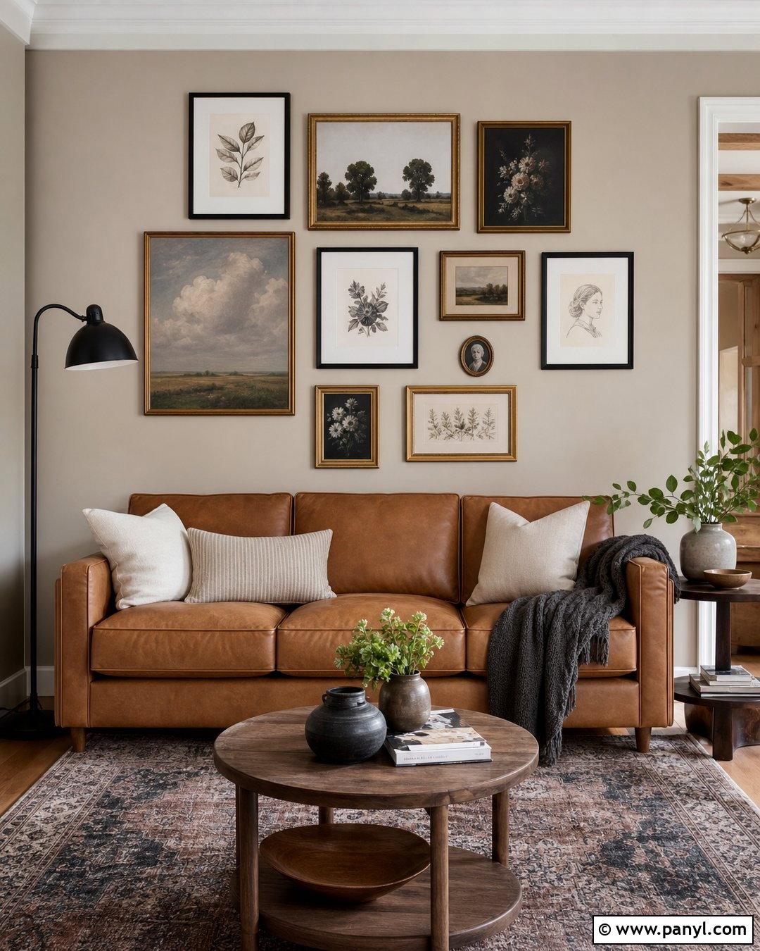 Balanced Beige Gallery Wall - 25 Balanced Beige Walls