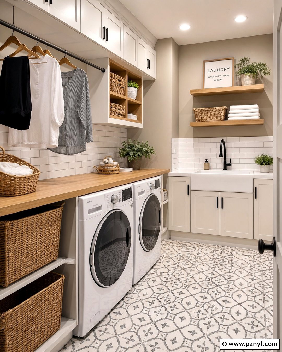 Balanced Beige Laundry Room - 25 Balanced Beige Walls
