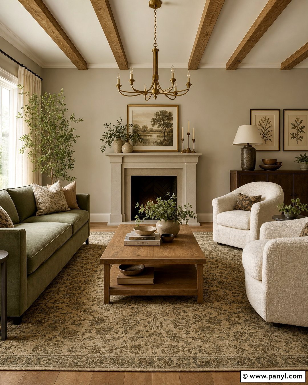 Balanced Beige Living Room With Sage Green - 25 Balanced Beige Walls