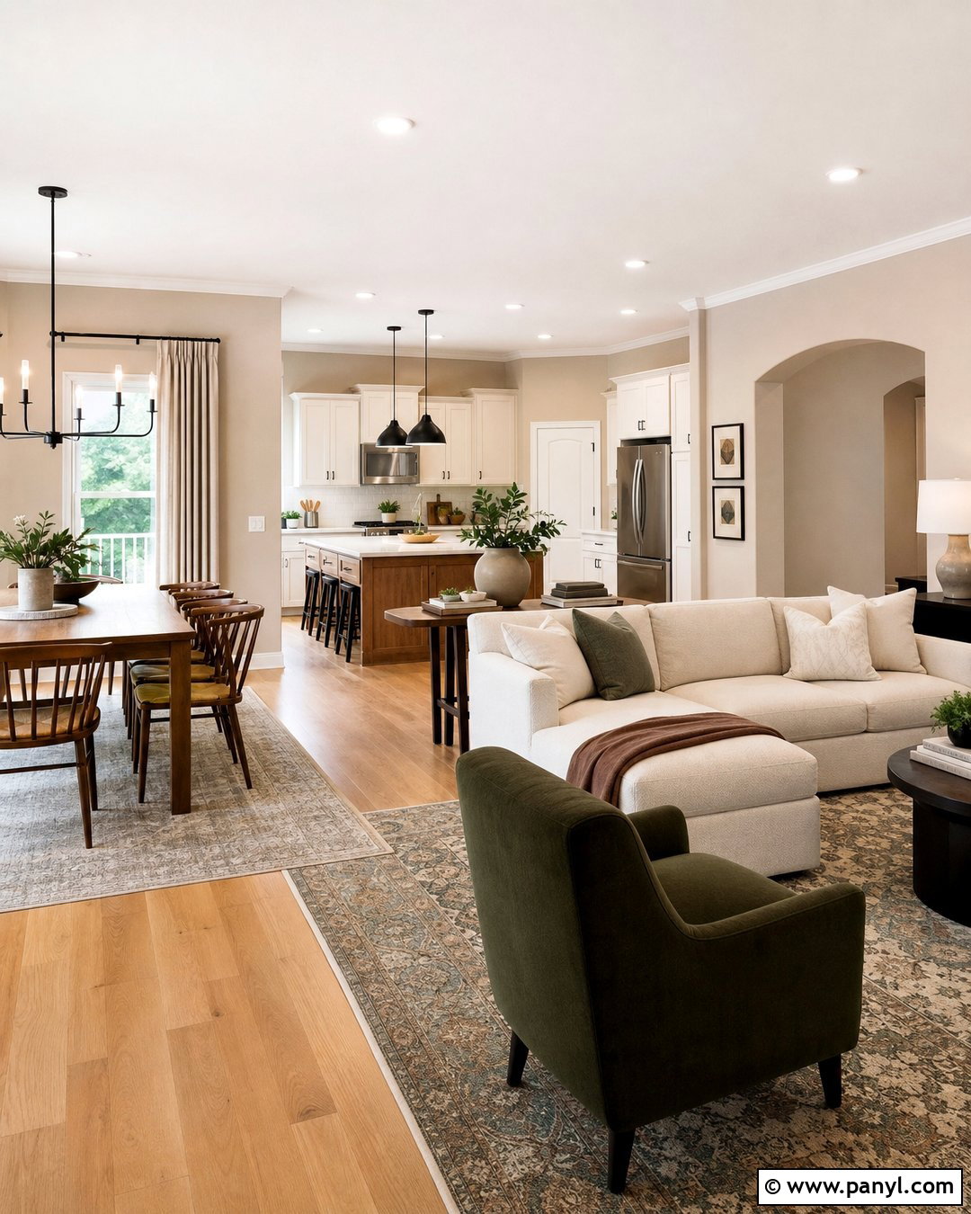 Balanced Beige Open Floor Plan - 25 Balanced Beige Walls