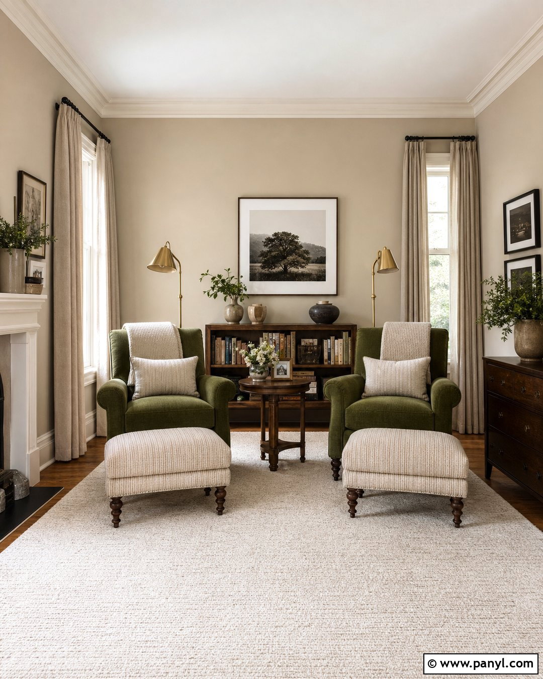 Balanced Beige Reading Room - 25 Balanced Beige Walls