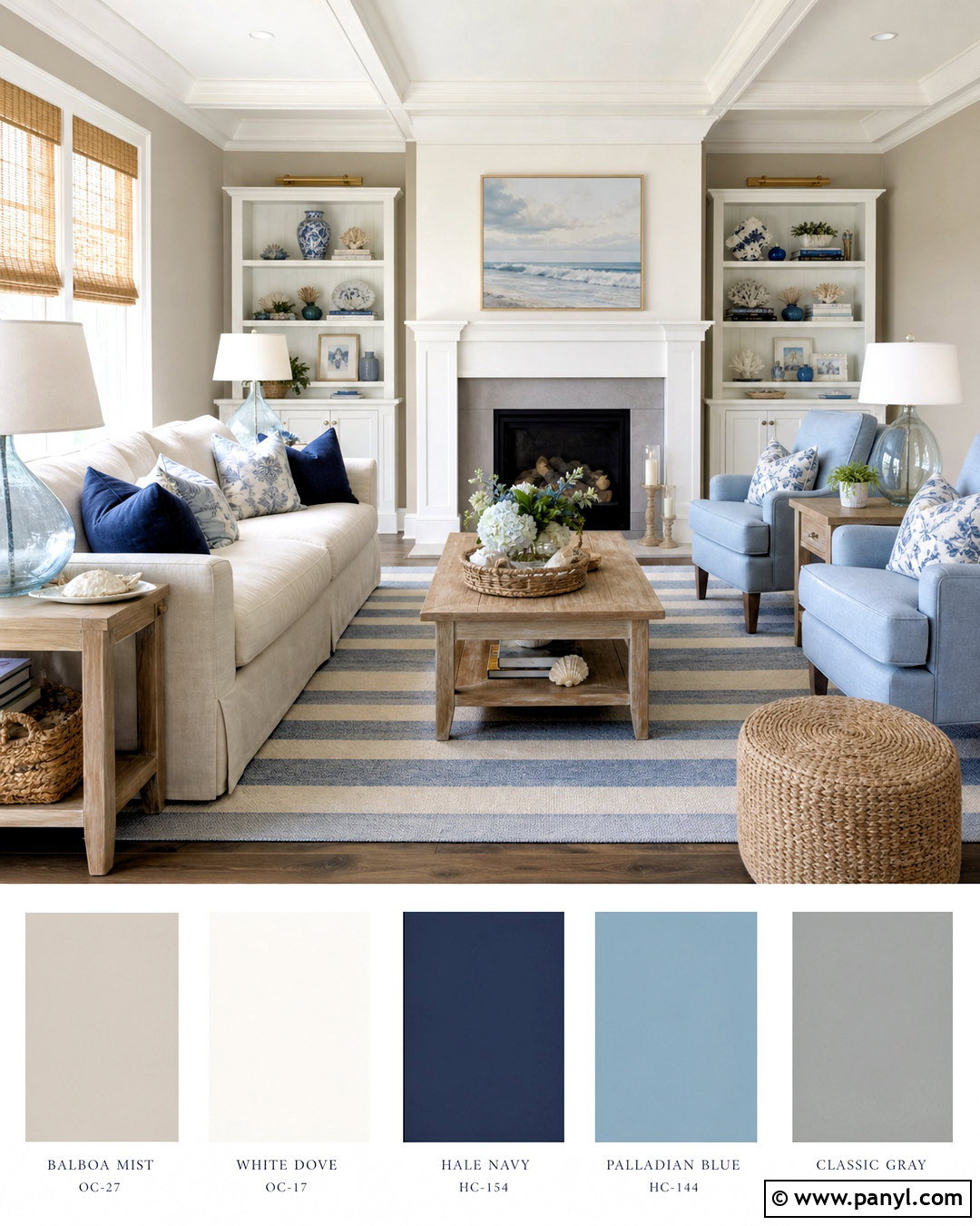 Balboa Mist And White Dove Coastal Living Room - 20 balboa mist white dove color palette ideas
