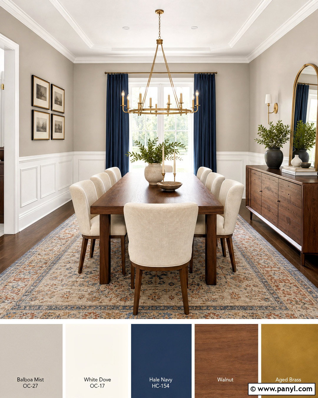 Balboa Mist And White Dove Dining Room - 20 balboa mist white dove color palette ideas