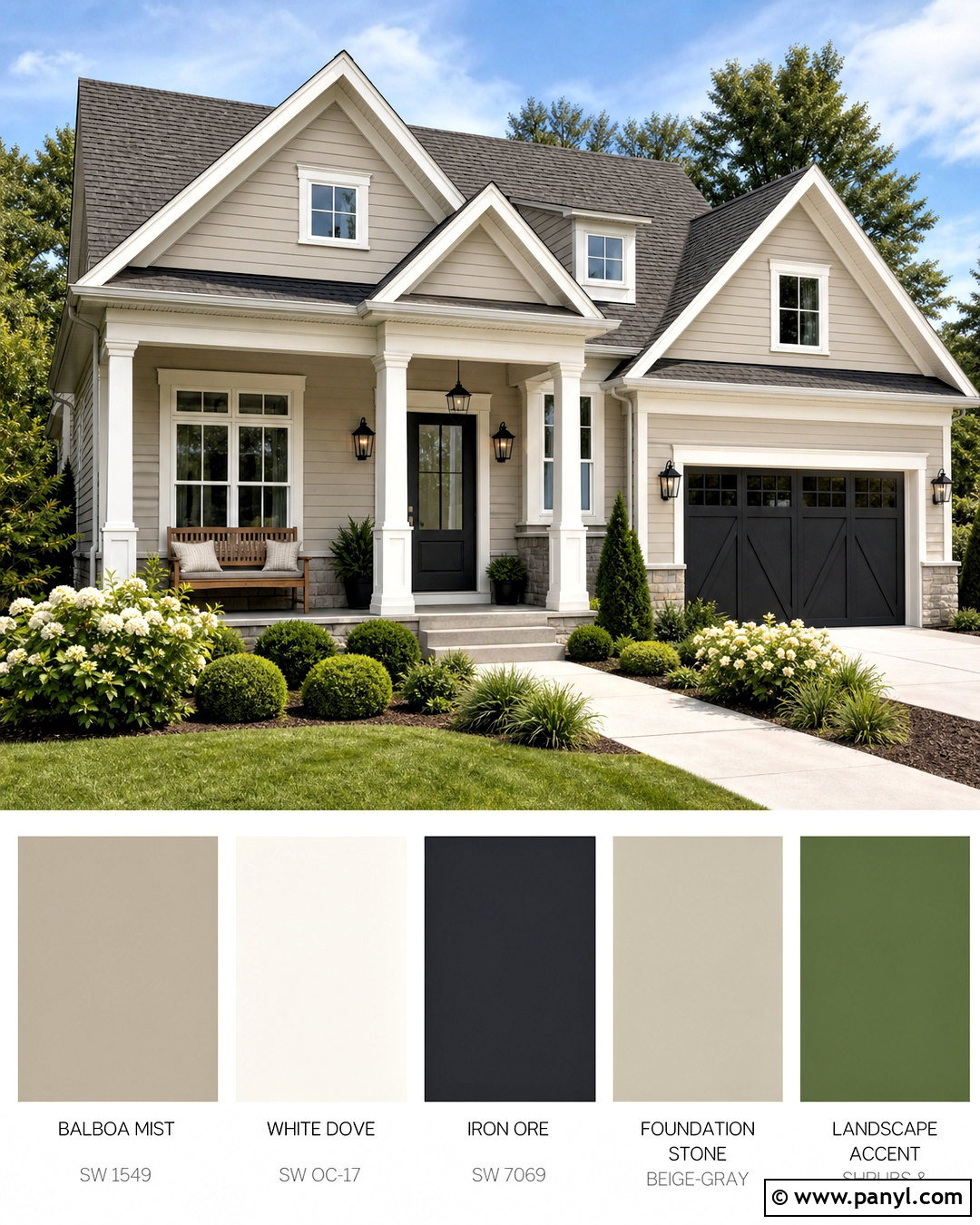 Balboa Mist And White Dove Exterior - 20 balboa mist white dove color palette ideas