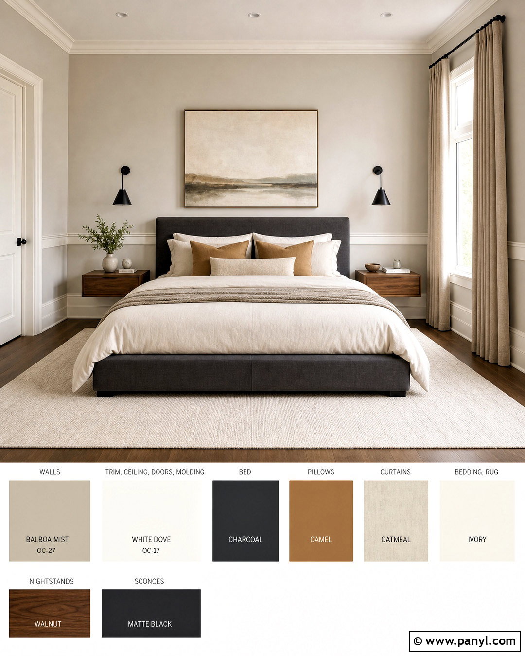 Balboa Mist And White Dove Modern Bedroom - 20 balboa mist white dove color palette ideas