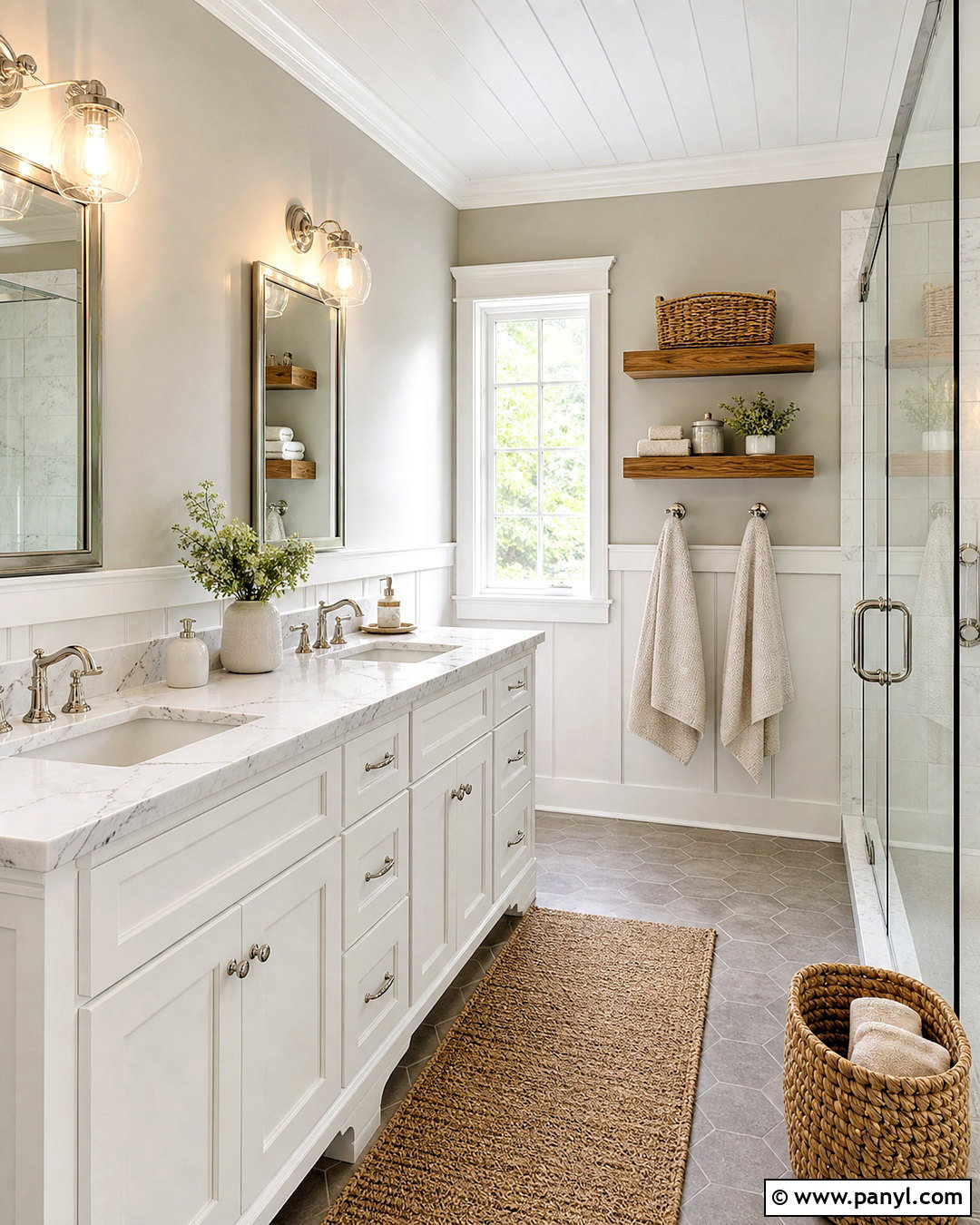 Balboa Mist Bathroom With White Dove Vanity - 20 balboa mist and white dove ideas