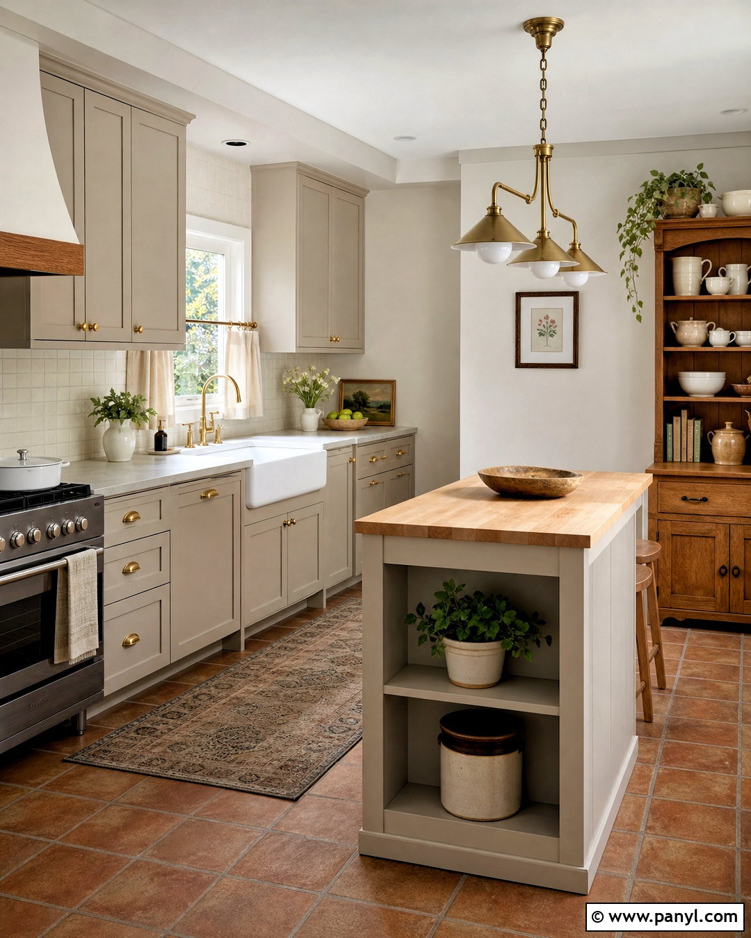 Balboa Mist Cabinets With Butcher Block Countertops - 20 balboa mist kitchen cabinets