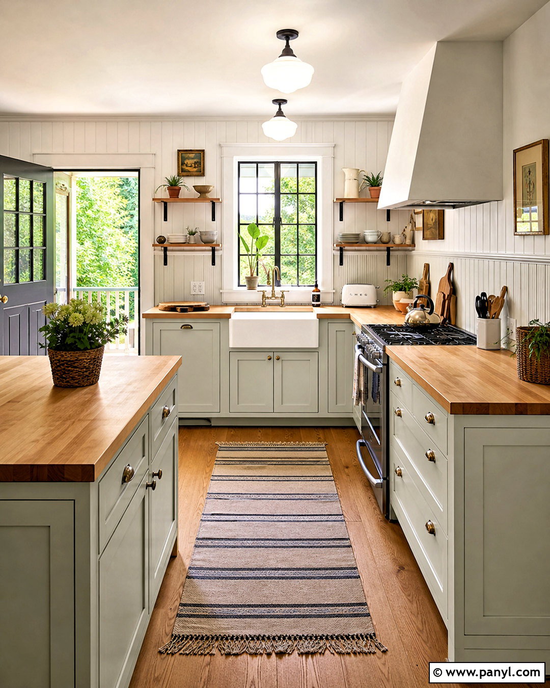 Balboa Mist Cabinets With Butcher Block - 20 balboa mist benjamin moore kitchen ideas