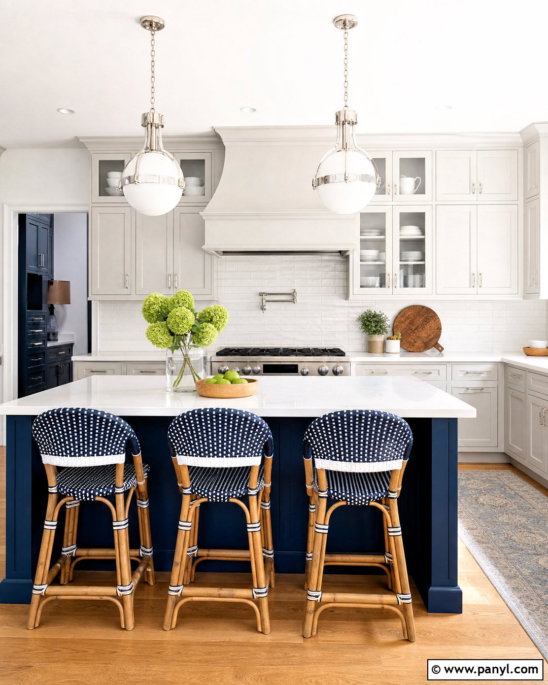 Balboa Mist Cabinets With Navy Island - 20 balboa mist benjamin moore kitchen ideas