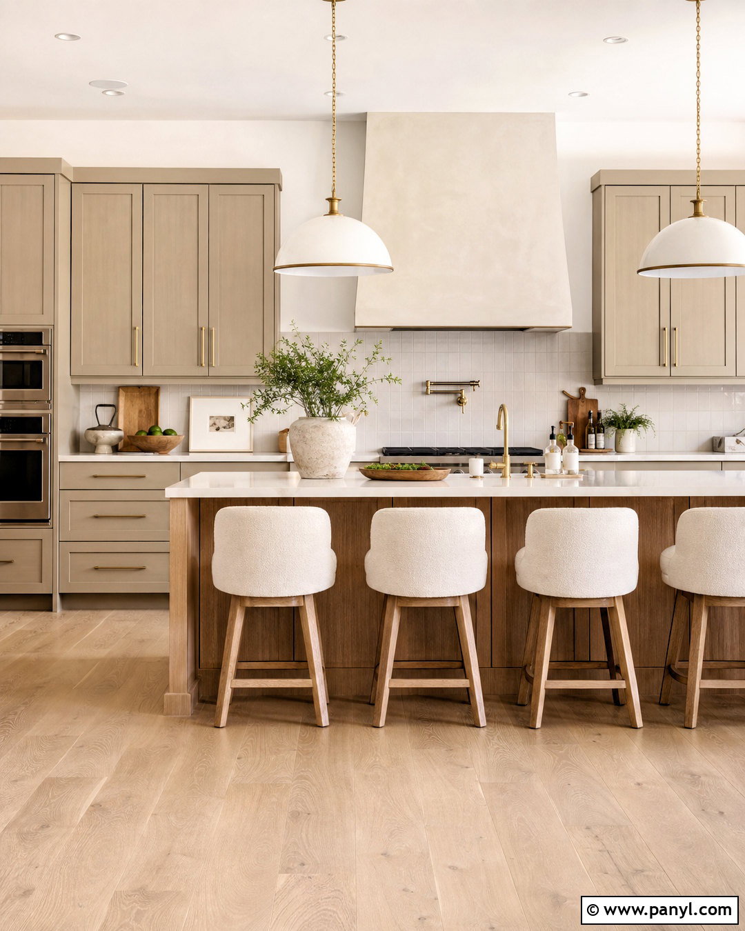 Balboa Mist Cabinets With Oak Island - 20 balboa mist kitchen cabinets