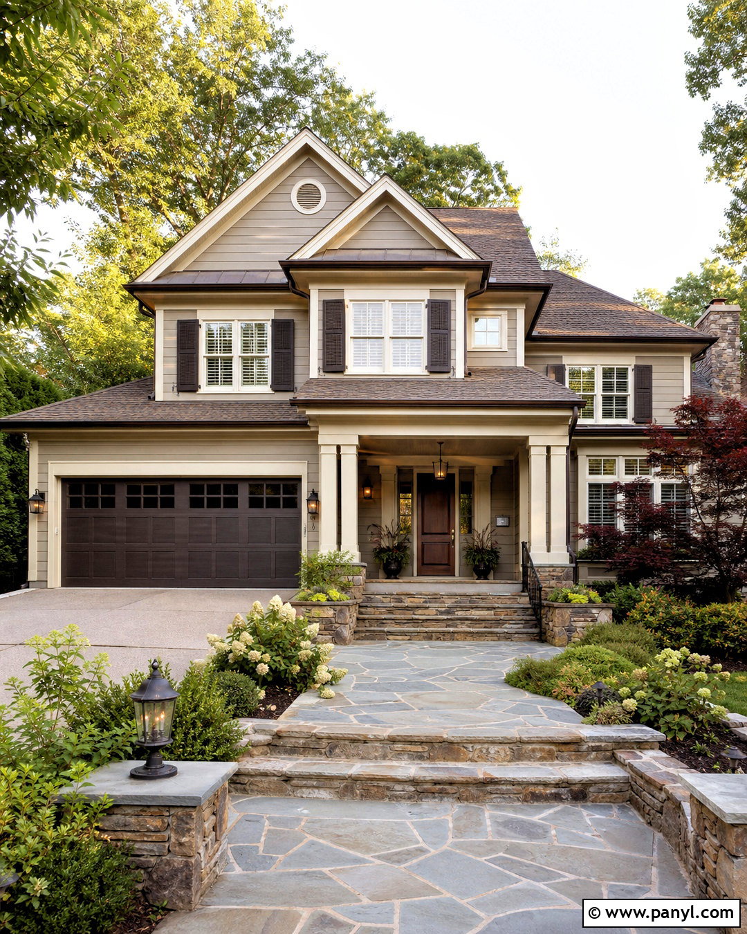 Balboa Mist Exterior With Brown Roof - 20 balboa mist house exterior ideas