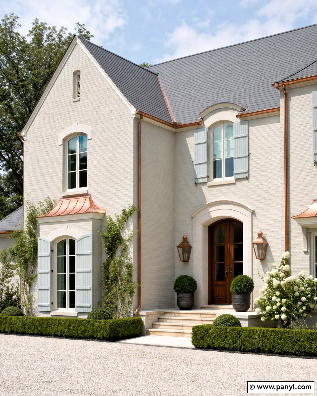 Balboa Mist Exterior With Copper Details - 20 balboa mist oc-27 exterior ideas