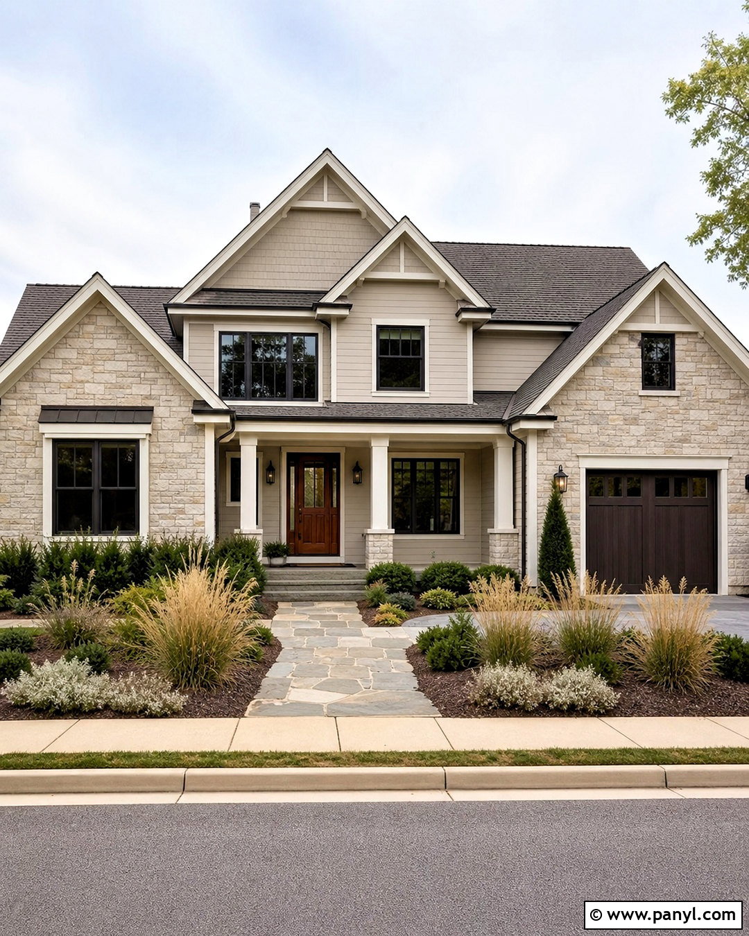 Balboa Mist Exterior With Natural Stone - 20 balboa mist oc-27 exterior ideas