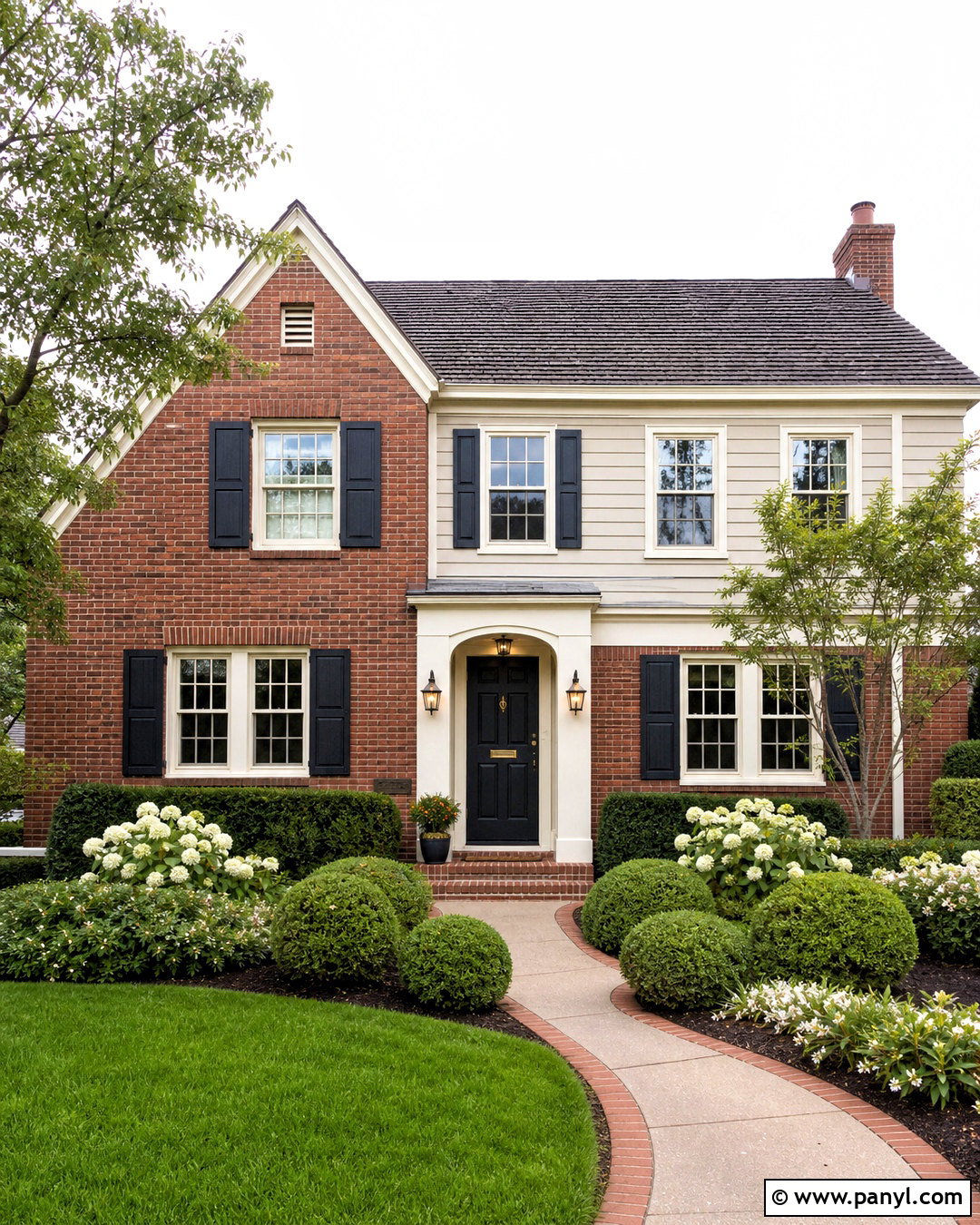 Balboa Mist Exterior With Red Brick - 20 balboa mist house exterior ideas