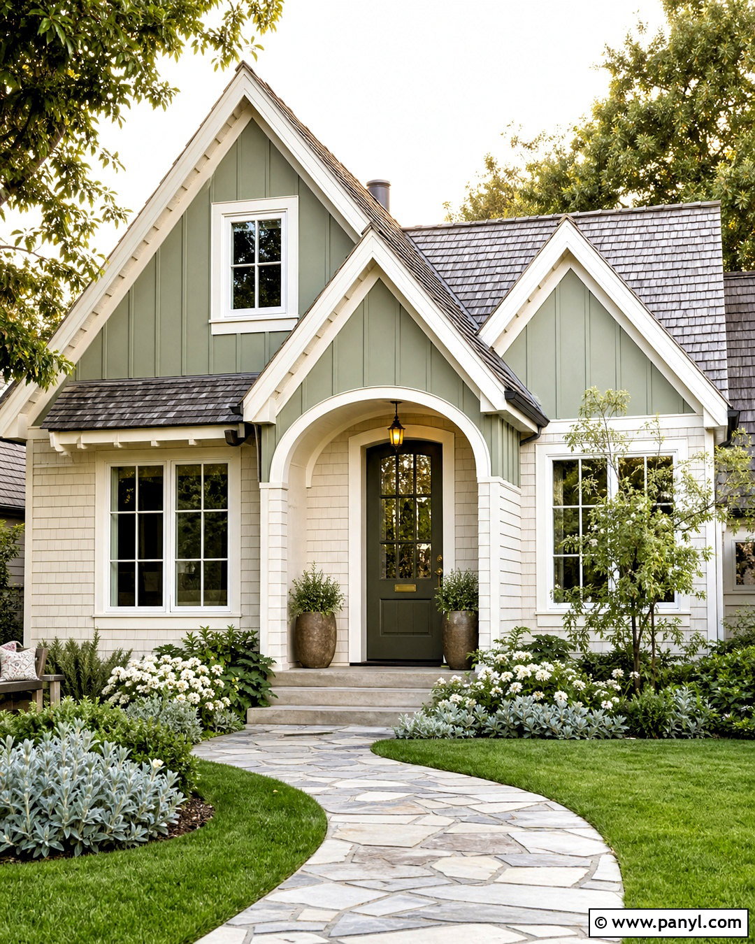 Balboa Mist Exterior With Sage Green Accents - 20 balboa mist house exterior ideas