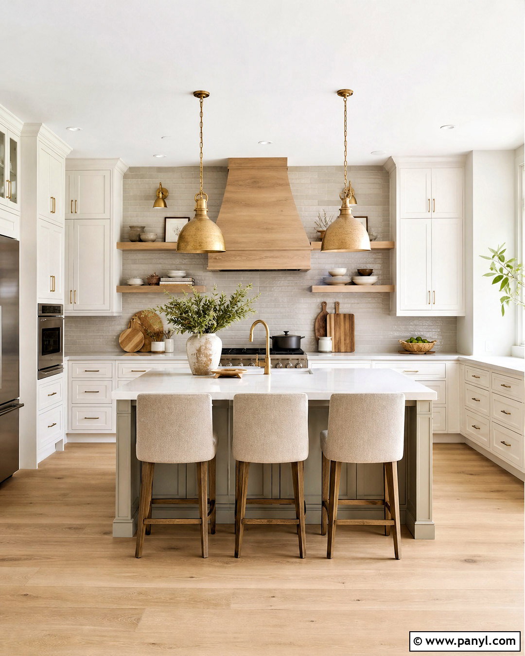 Balboa Mist Kitchen Island With White Dove Cabinets - 20 balboa mist and white dove ideas