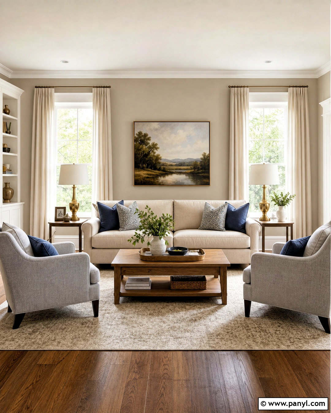 Balboa Mist Living Room With White Dove Trim - 20 balboa mist and white dove ideas