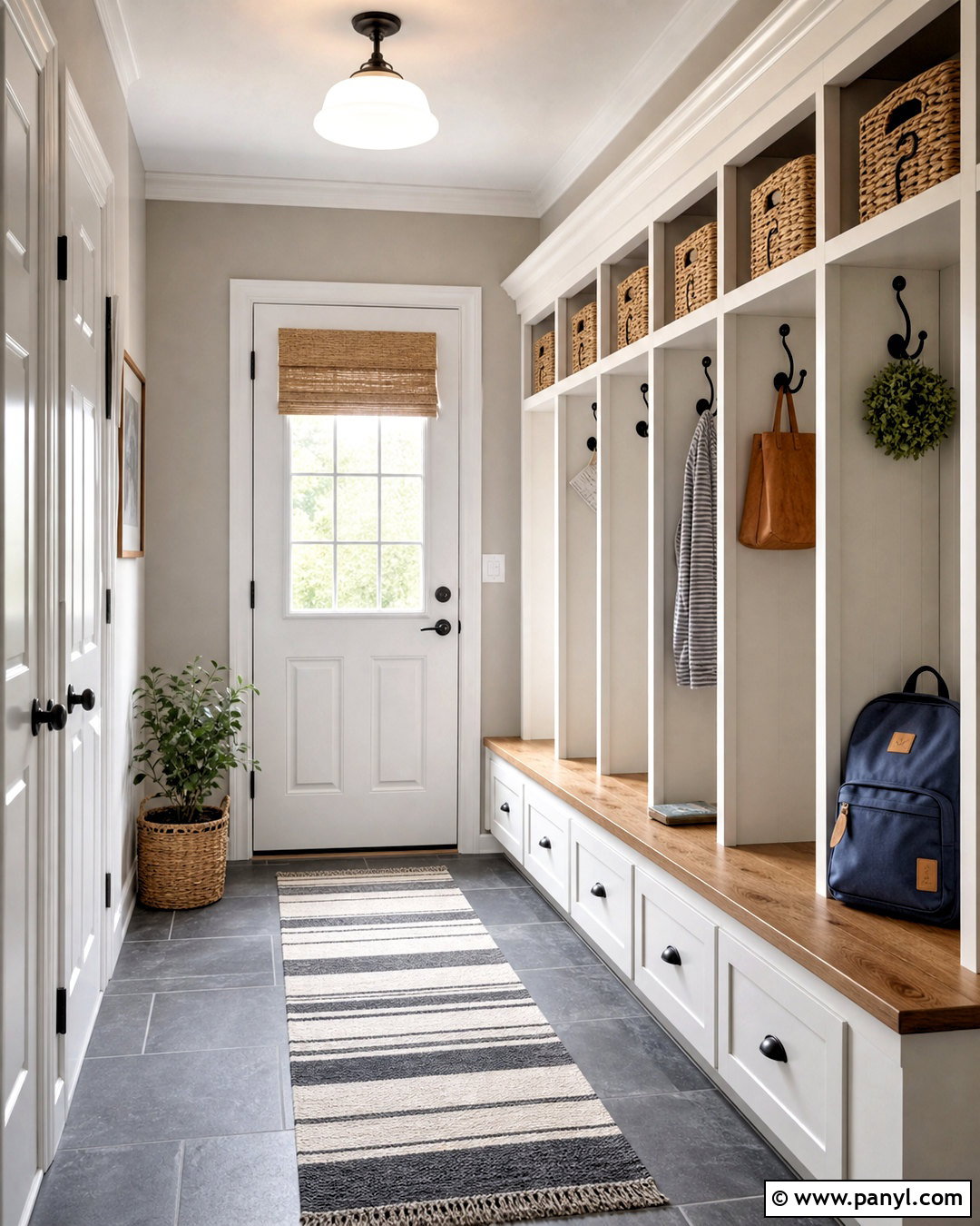 Balboa Mist Mudroom With White Dove Lockers - 20 balboa mist and white dove ideas