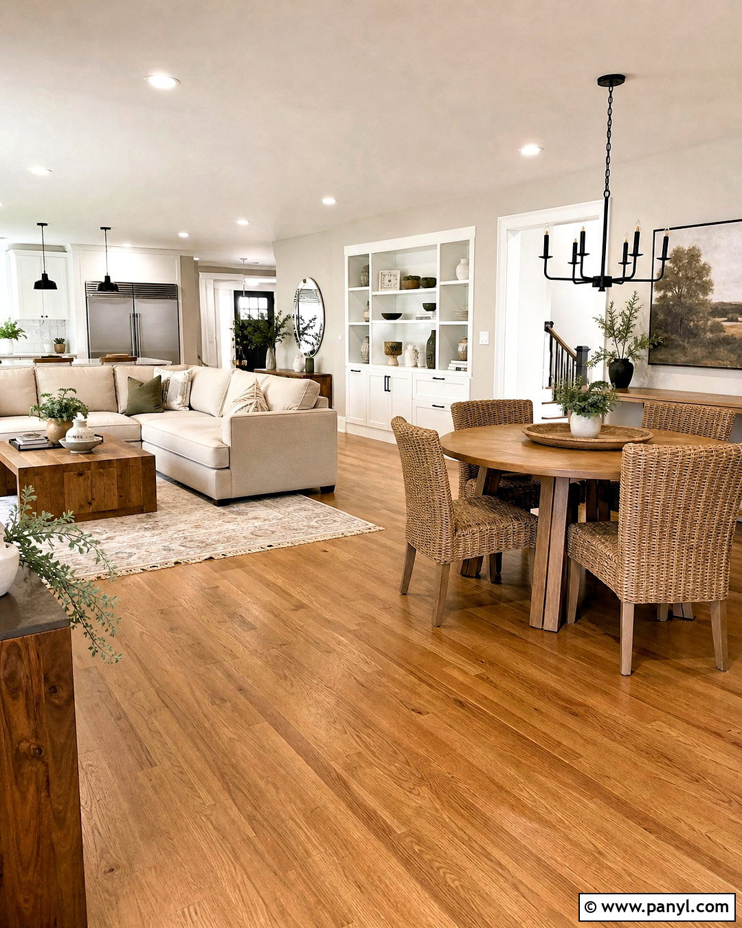 Balboa Mist Open Concept Space With White Dove Ceilings - 20 balboa mist and white dove ideas