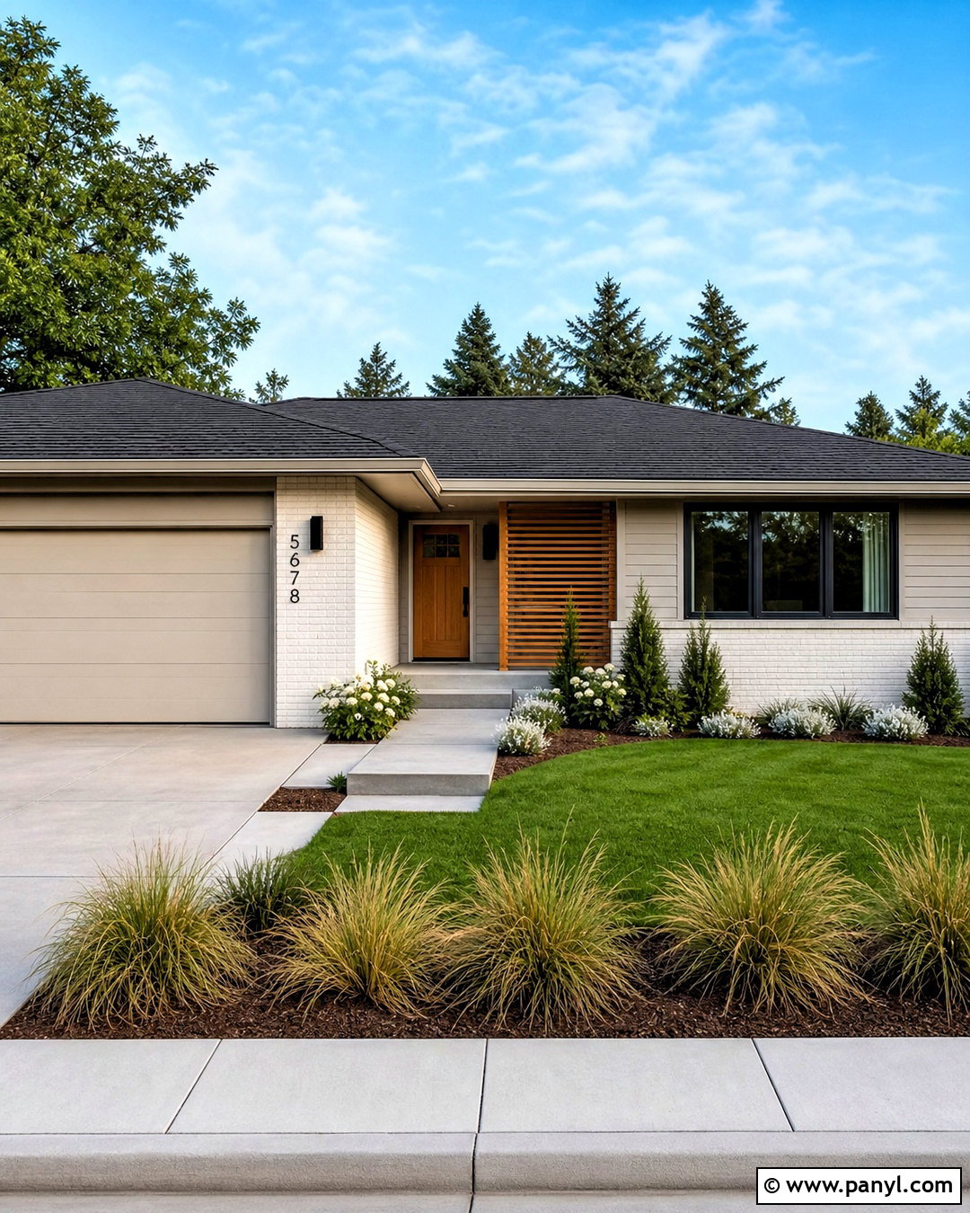 Balboa Mist Ranch Exterior With White Dove Brick - 20 balboa mist and white dove ideas