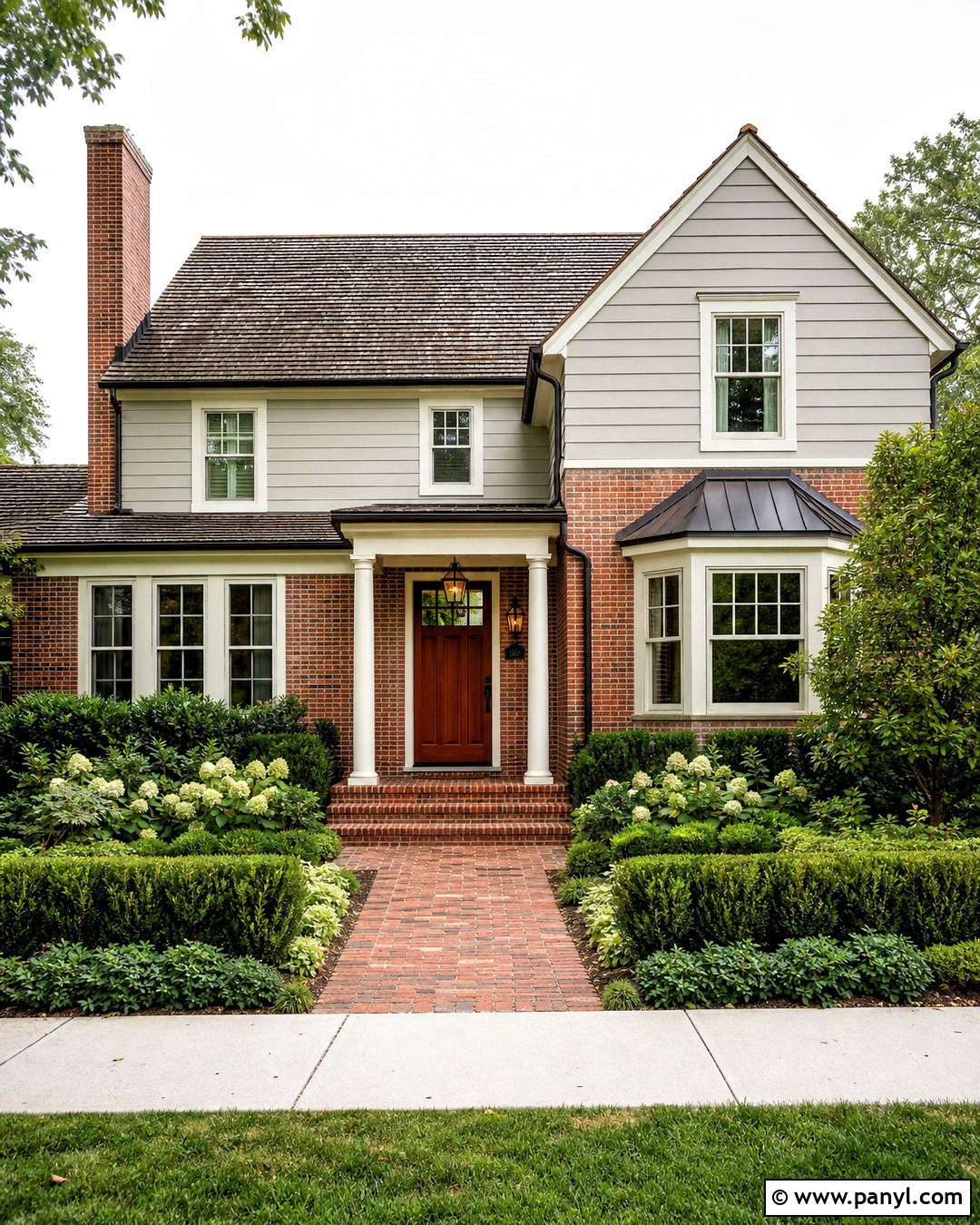 Balboa Mist Siding With Red Brick - 20 balboa mist oc-27 exterior ideas