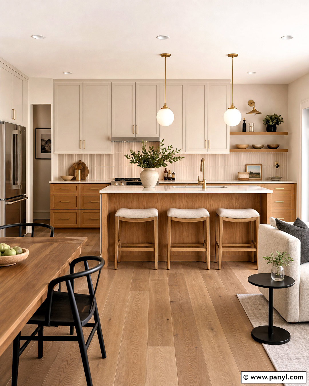 Balboa Mist Two Tone Cabinets - 20 balboa mist benjamin moore kitchen ideas