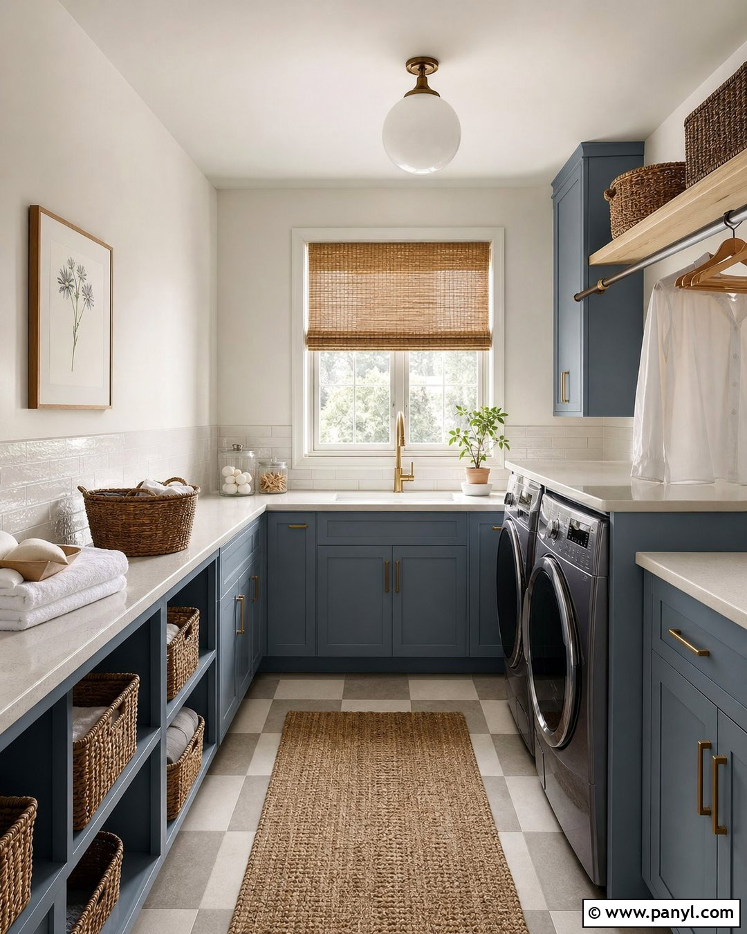 Ballet White Laundry Room With Blue Cabinets - 30 Ballet White Benjamin Moore Walls