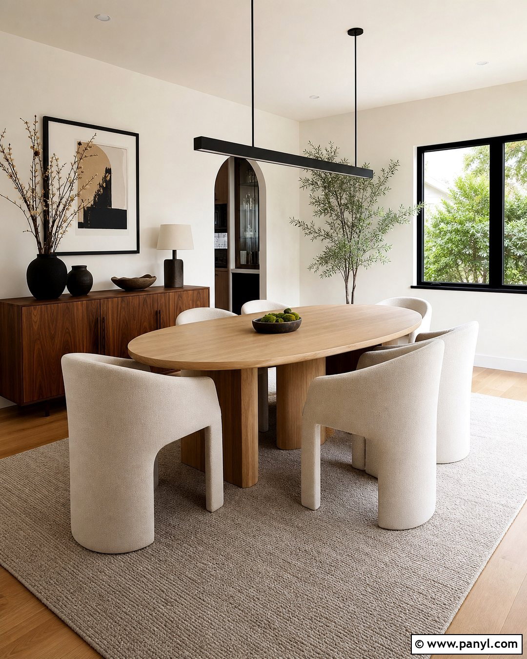 Ballet White Modern Dining Room - 30 Ballet White Benjamin Moore Walls