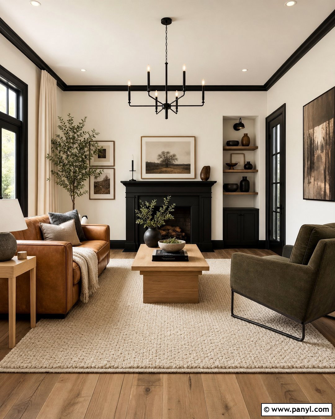 Ballet White Walls With Black Trim - 30 Ballet White Benjamin Moore Walls